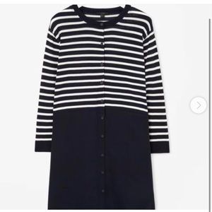 🌘COS cotton & silk striped dress